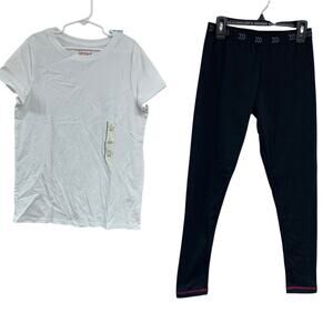 Lot of 2 New All in Motion Cat & Jack Girls Large T Shirt Athletic Leggings